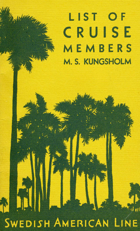Palm trees against sky; green, yellow