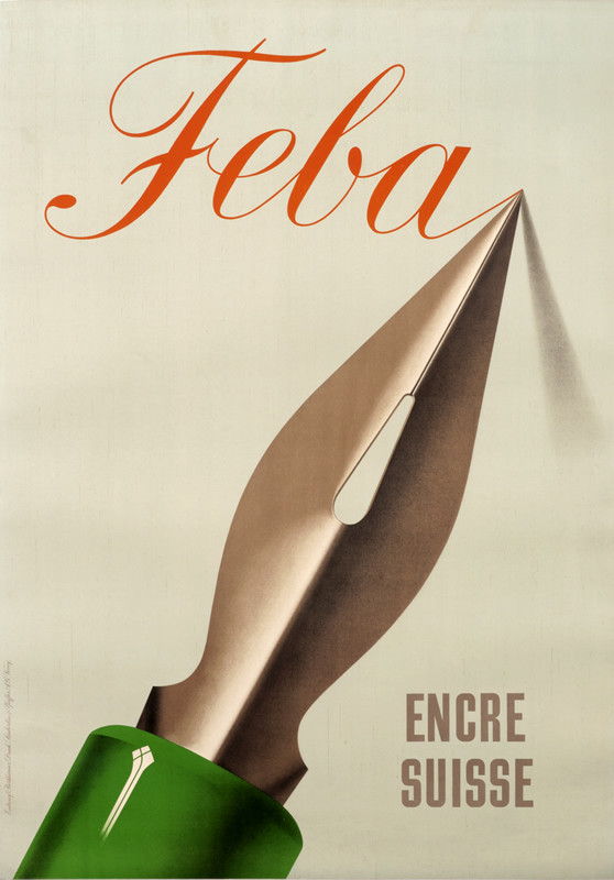 Old fashioned ink pen writing Feba
