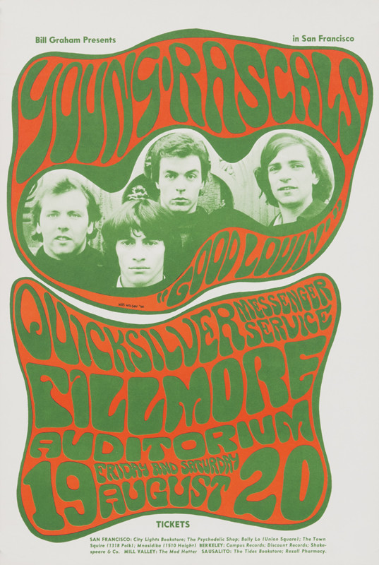 No. 24, image of the band, Quicksilver Messenger Service; green, orange