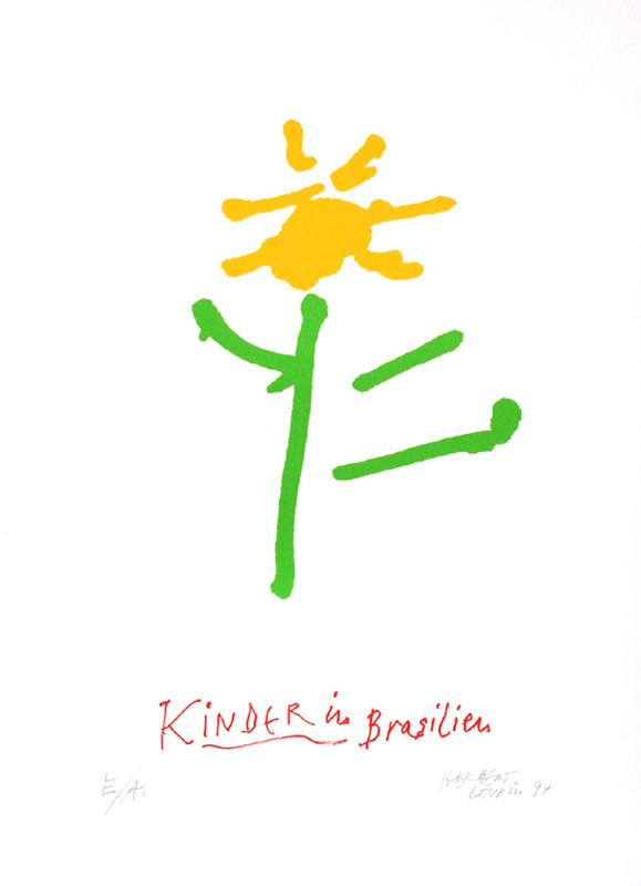 child made up of sun and tree; yellow, green