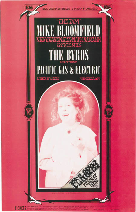 No. 159, victorian styled, Nick Gravenites, Mark Naftalin, The Byrds, Pacific Gas & Electric; red, black