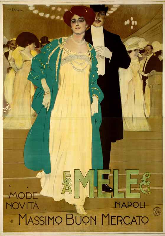 Elegant couple make an entrance to a formal event; green, beige