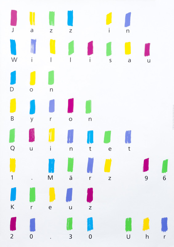 Color Boxes on white background; purple, blue, magenta, green, yellow