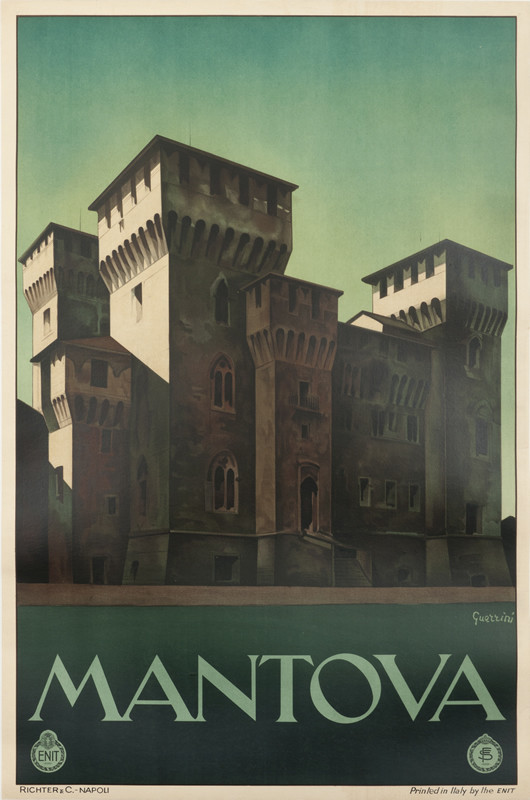 View of Castello di San Giorgio; brown, blue