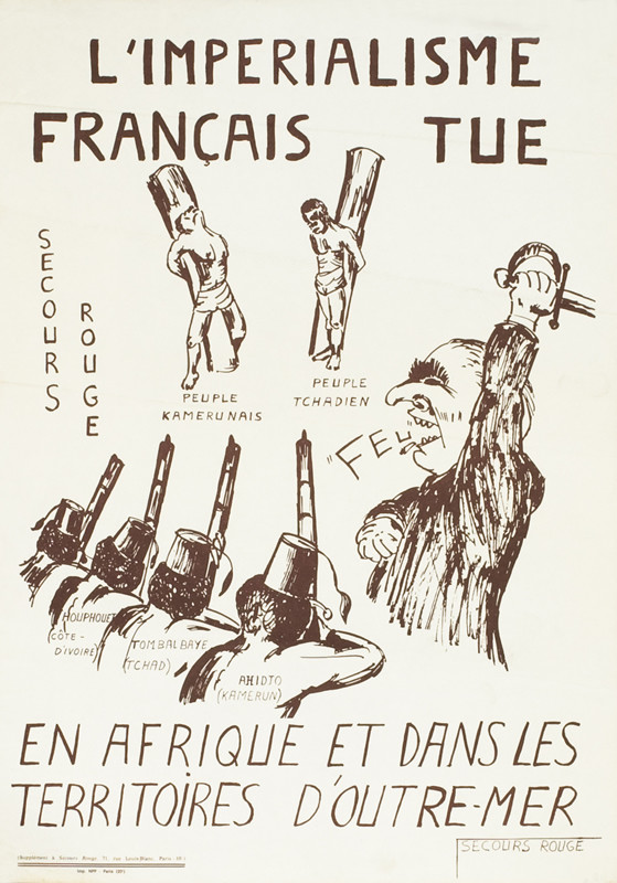 De Gaulle urges African soldiers to fire upon men staked to poles; brown