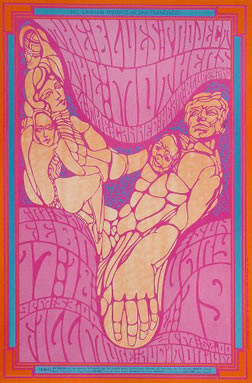 No. 50, stone-like people, Mothers of Invention, The Canned Heat Blues Band; pink, purple, blue