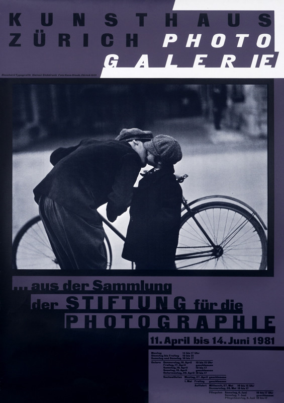 Two figures with bicycle; purple