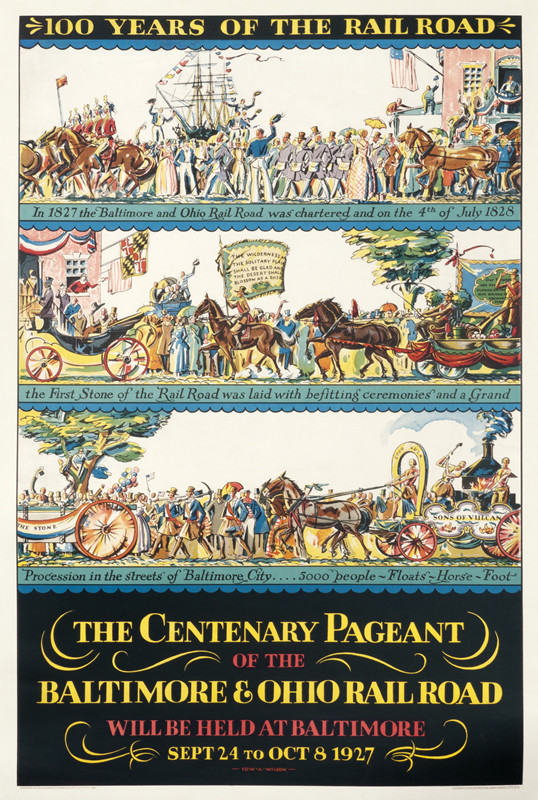 Three registers with parade in 1827; green, black, pink
