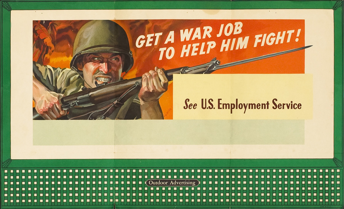 Soldier aims rifle, lattice below; green, orange, red