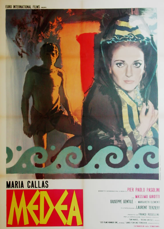 Maria Callas stands in doorway with boy behind