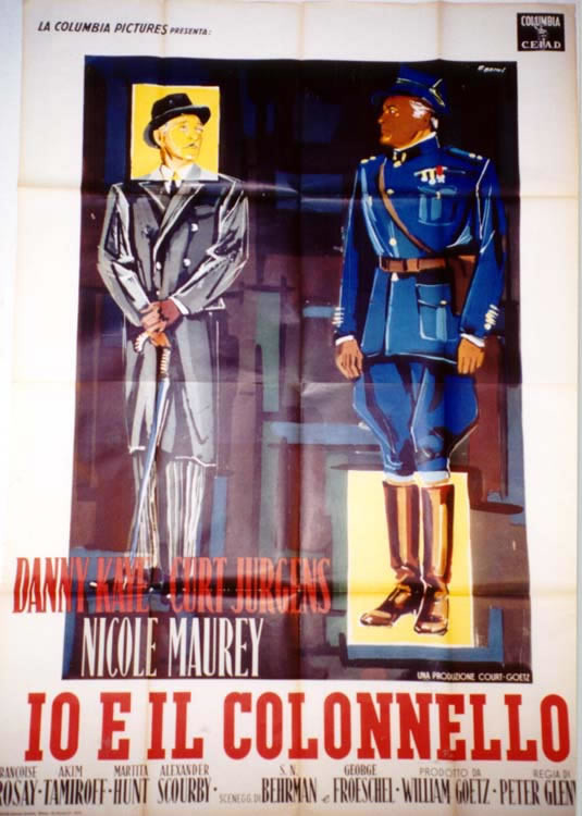 2 MEN: 1 IN UNIFORM, 1 IN SUIT W/CANE Danny KAYE, C JURGENS,