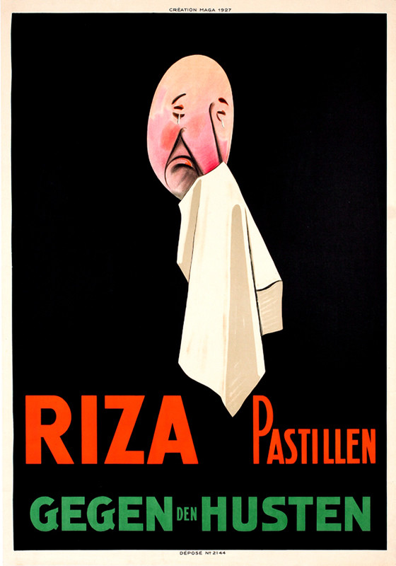 Man cries over handkerchief; black, white, orange, green