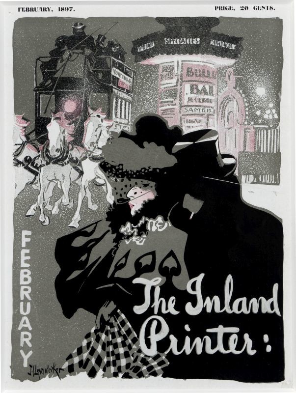 Couple in black with trolly with horses in background; pink, black, white, silver