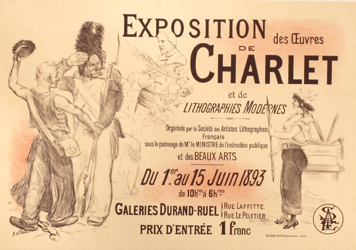 Sketch of soldiers; brown, beige