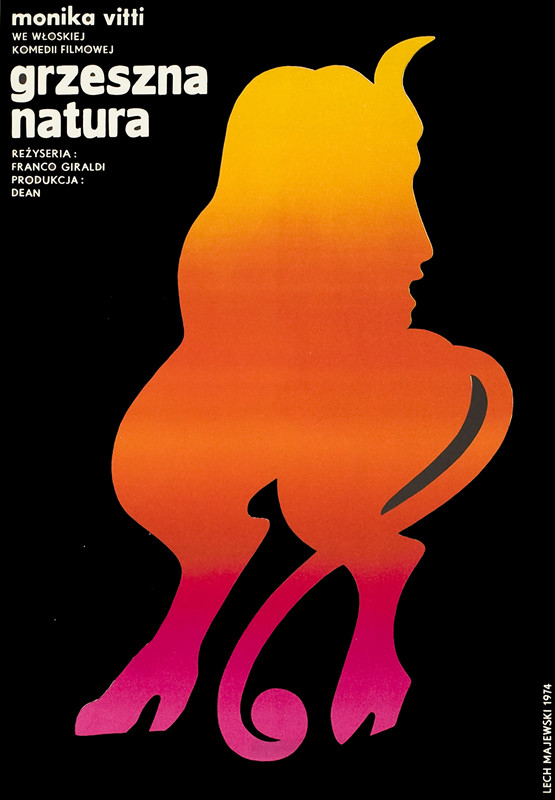 Minotaur figure in silhouette; black, red, orange