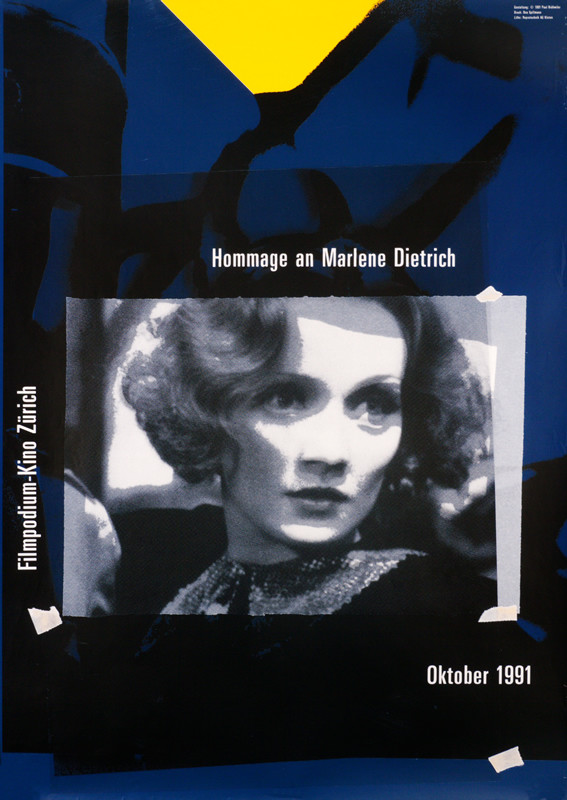 MARLENE DIETRICH; BLUE, BLACK, WHITE
