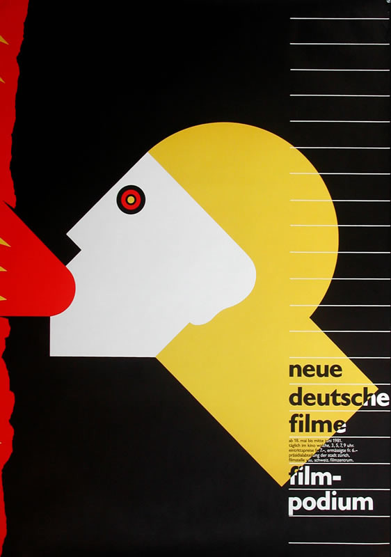 ABSTRACT HEAD; RED, YELLOW, BLACK, WHITE