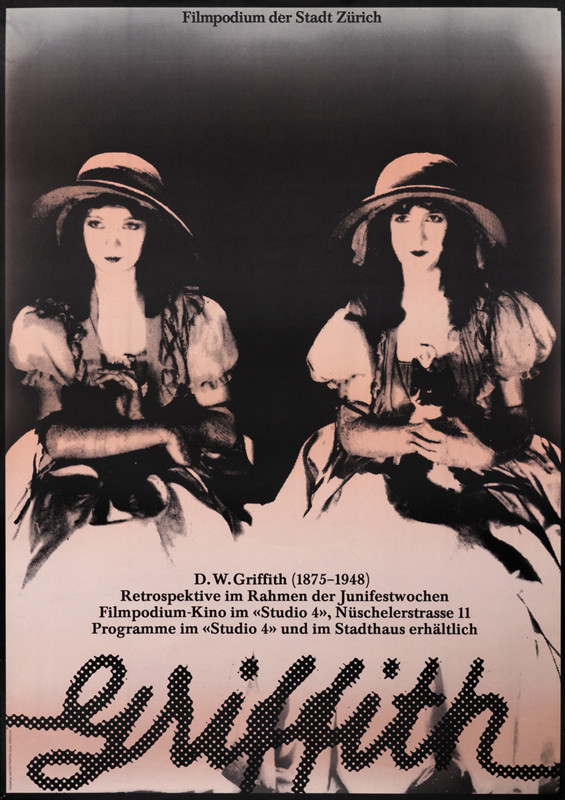 TWO SILENT FILM CHORINES; BLACK, TAN, WHITE