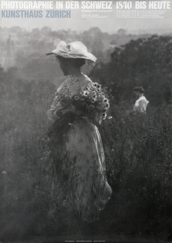 WOMEN GATHERING FLOWERS; GRAY, B/W