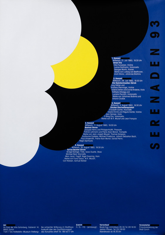 CLOUD SHAPES ON BLUE background W/TITLES; blue, yellow, black, white