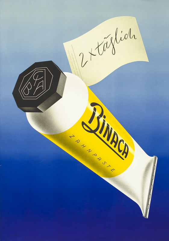 tube of toothpaste with dentist prescription; blue, yellow