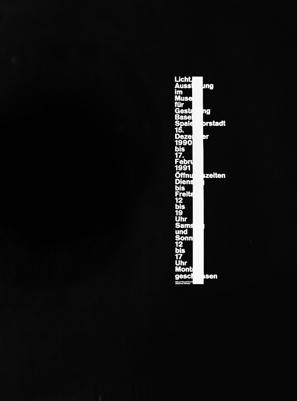 column of text with white bar, black