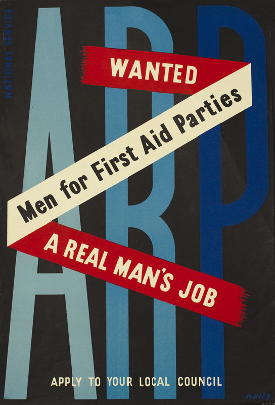 Letters "A", "R", and "P", diagonal lines of text; black, red, blue, white