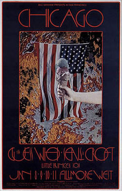 No. 211, image of american flag with outstretched hand holding ice cream cone, The Guess Who, Seals & Crofts; red, white, blue