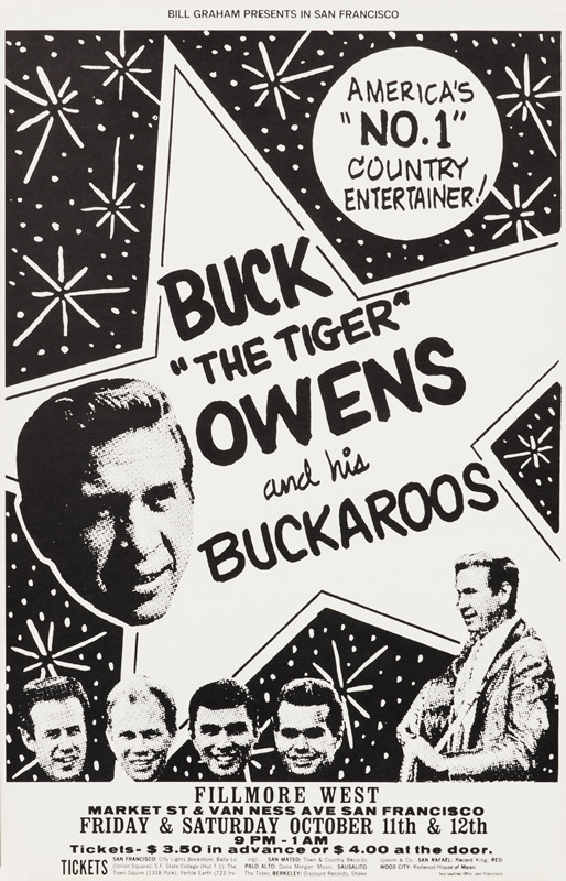 No. 140, stars with images of performers; black, white