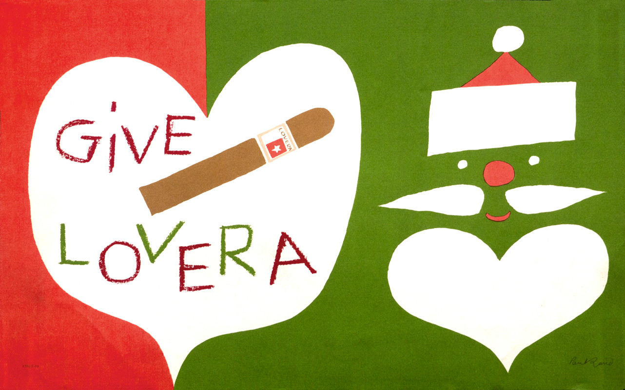 Heart, Santa and Cigar; green, red, brown