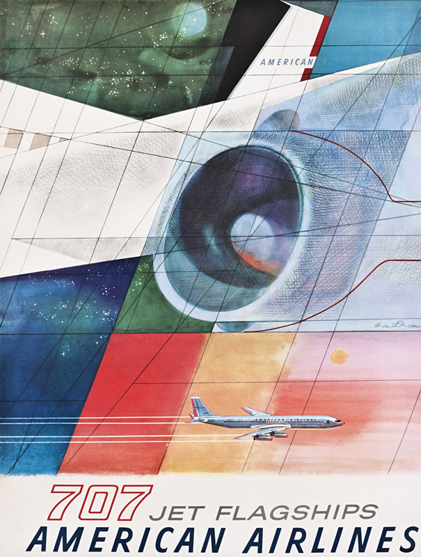 Views of jet; red, blue, white