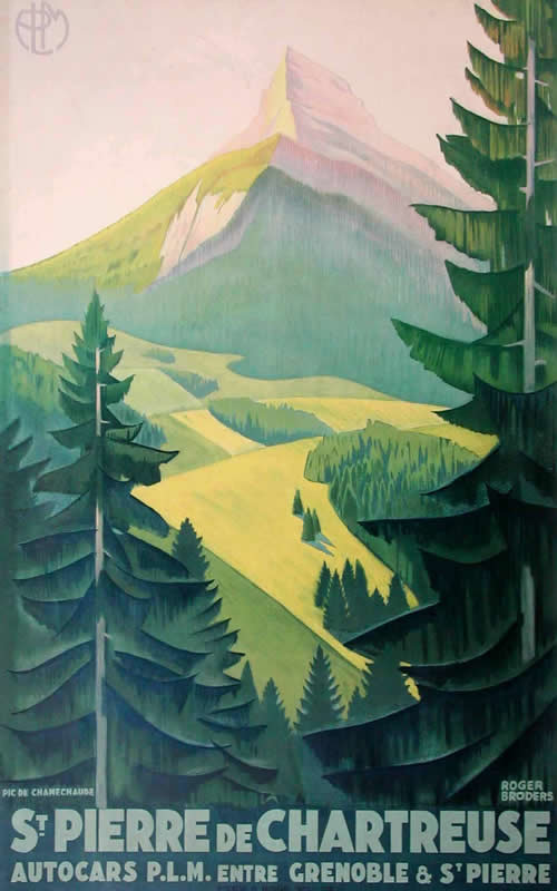 Mountain peak seen through the trees