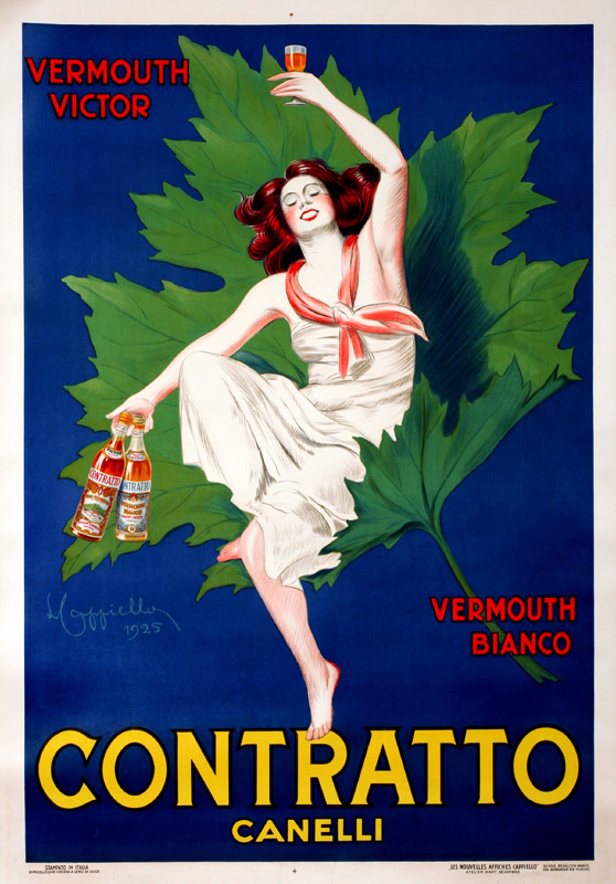 woman in white dress on leaf; white on blue 