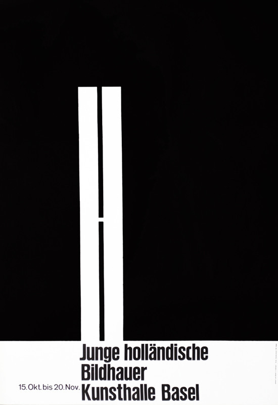 White skyscraper on black ground; white, black