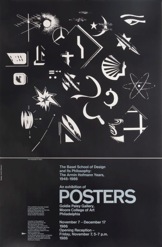 Design symbols; black, white, blue