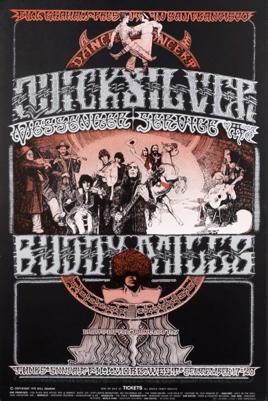 No. 249, Buddy Miles, Robert Savage, drawn images of the bands; red, white, black