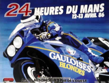 Drawing pf Gauloises cycle team racer up close