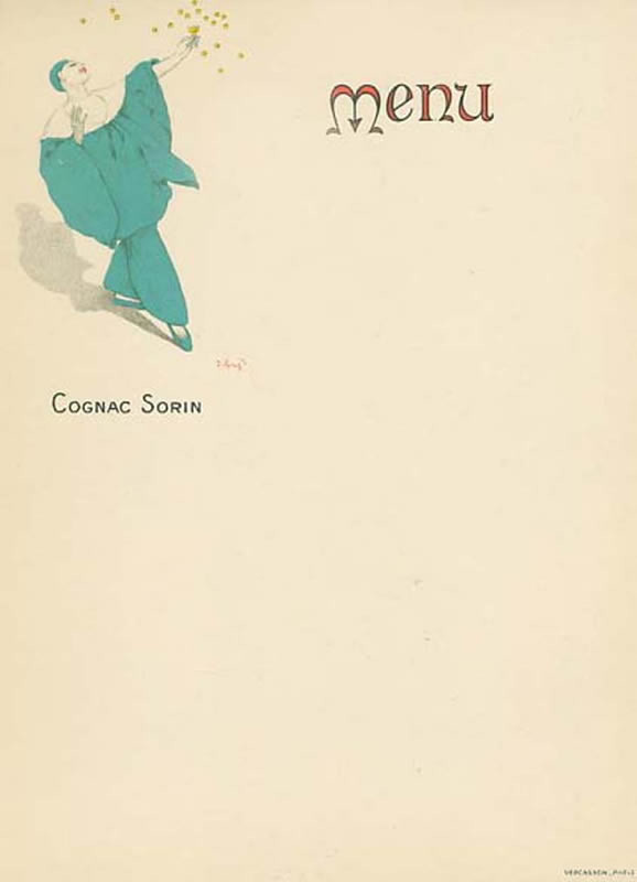 Pierrot figure toasts the sky; turquiose