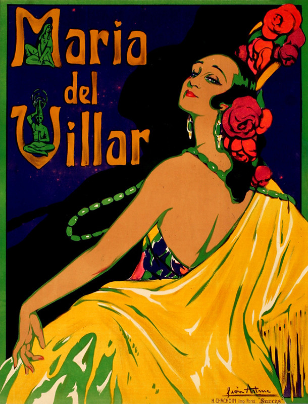 Flamenco dancer; red, purple, yellow