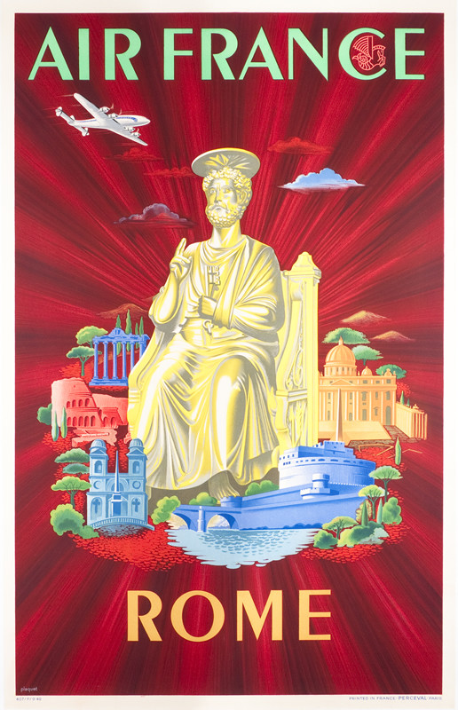 Statue of seated Christ, the Colloseum, Roman Forum, Vatican, other roman sites; red, yellow, blue, green, pink