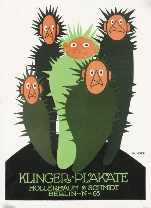 Cacti with human faces; green
