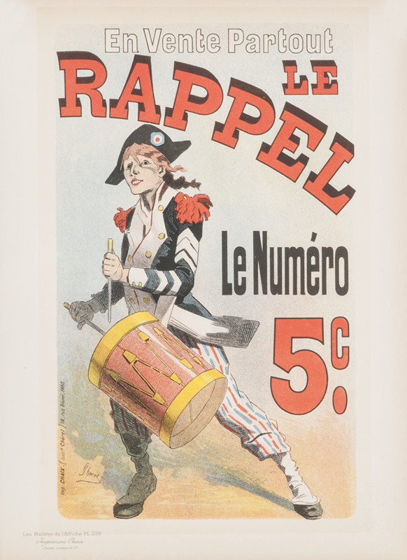 Soldier beats drum; red, blue, yellow